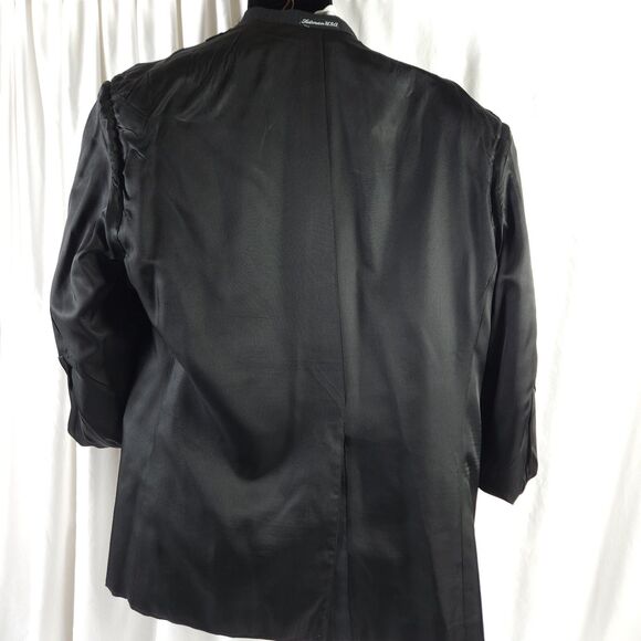Tom James Executive Mens 42L Black 2-Button Single Vent Sports Coat Blazer - Picture 6 of 10